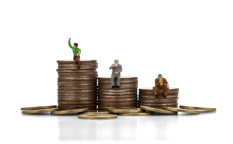 Piles of coins